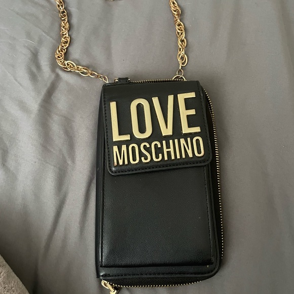 MOSCHINO phone wallet with gold Logo - Picture 6 of 6